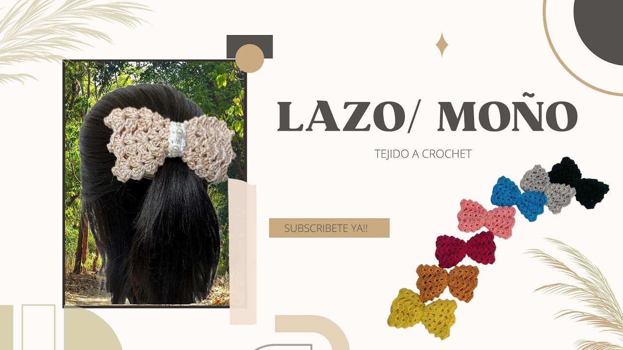 Como Hacer a CROCHET 🧶 un Lazo o Moño 🎀 TEJIDO (paso a paso) ️ FACIL