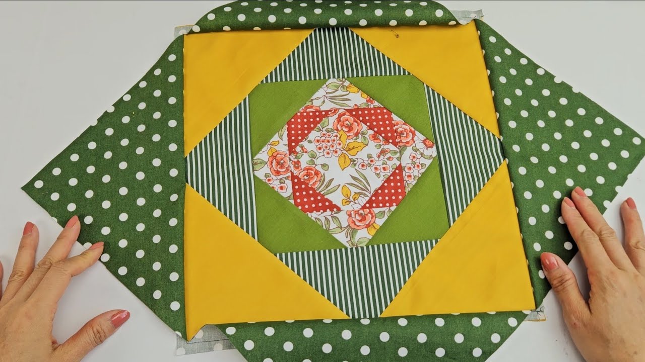 There isn't an easier way to sew this patchwork pillow cover for