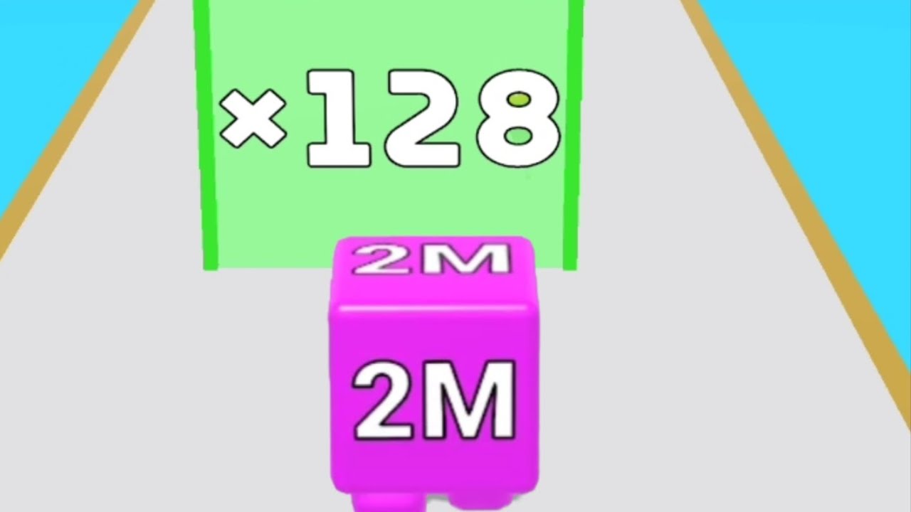 2048 Jelly Shooter - Click the cubes and zoom