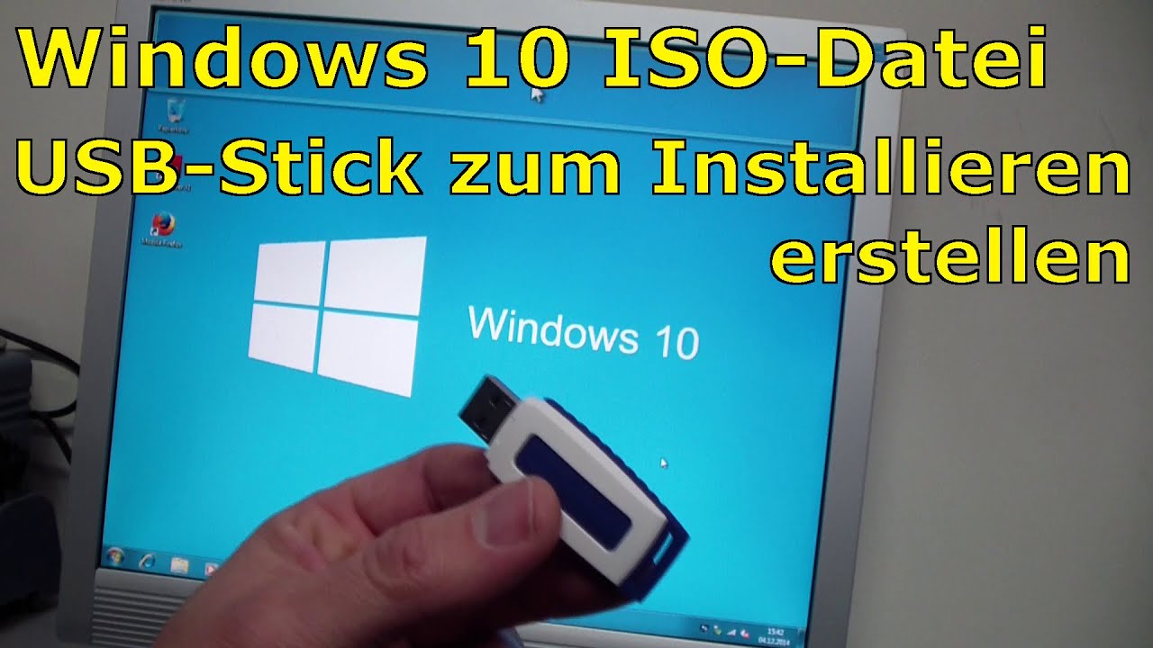can i create a bootable usb stick from a windows 10 iso
