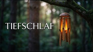 Tiefschlaf Naturgeräusche: Bambus Windspiel & Grillen im Wald (5 Minuten Einschlafen)