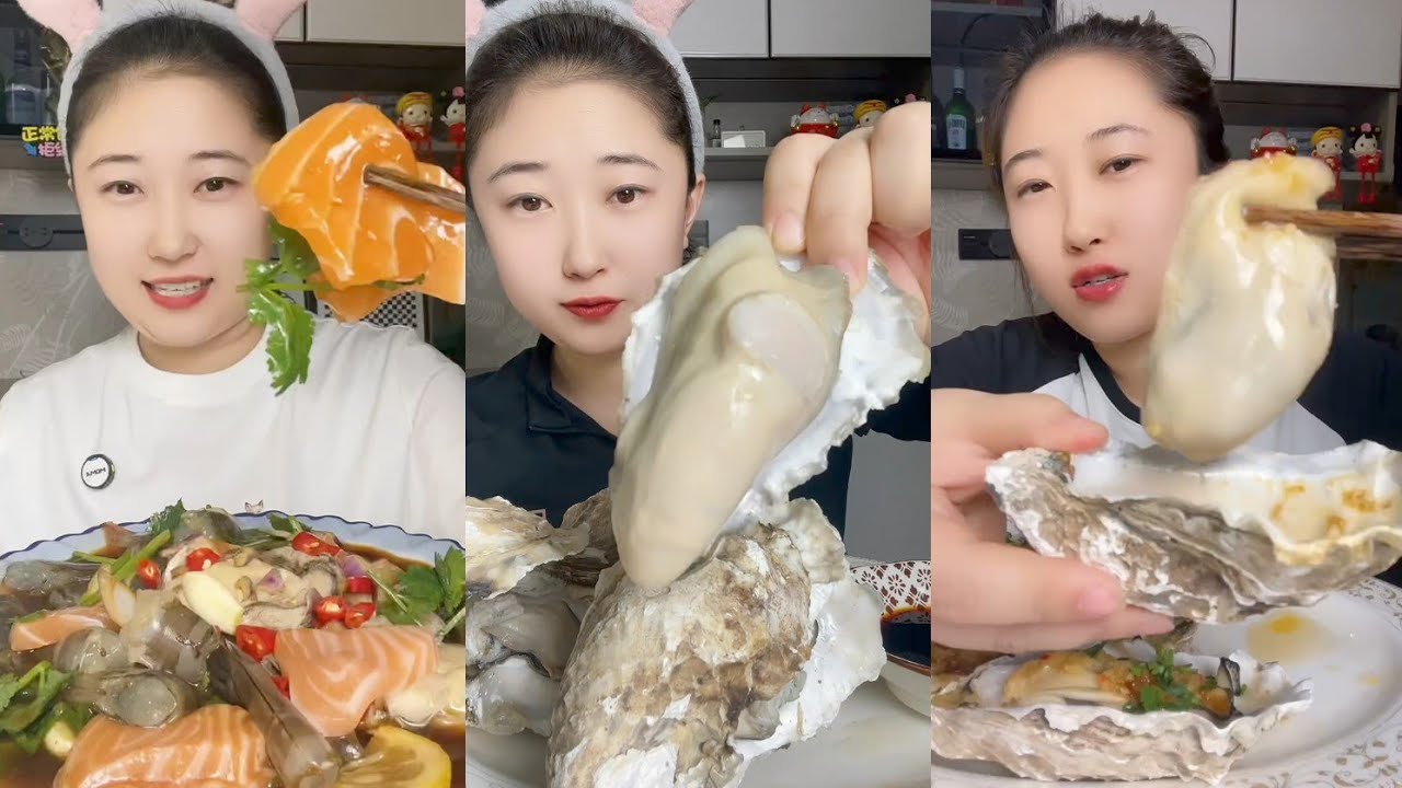 Asmar challenge Eating Seafood 🦞🦞Shrimp🍤🦐 Crap 🐙🦑 Squid (1Mukbbang)#oysters #seafood #shrimp #food 