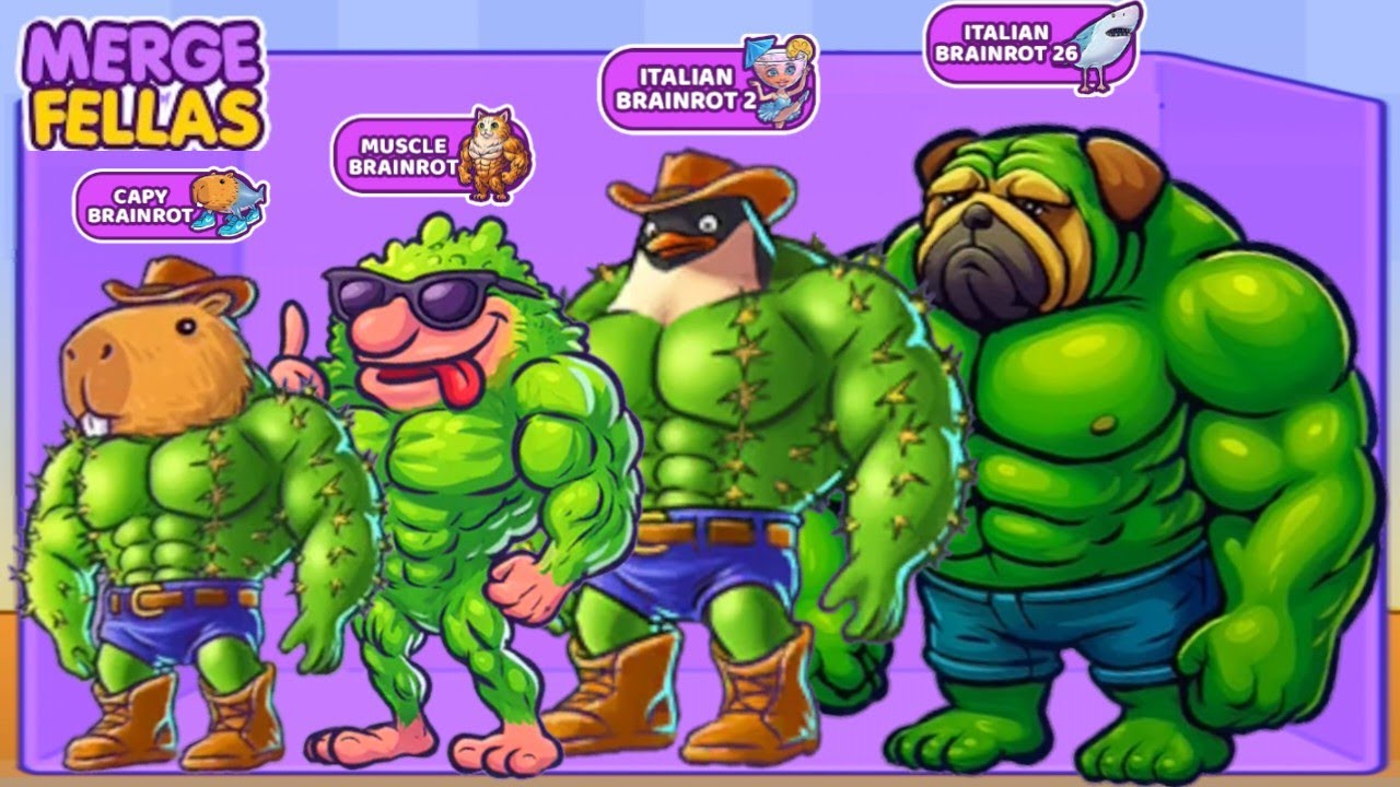 Merge Fellas BOSS + BOSS ⁉️ CAPY BRAINROT, MUSCLE, BRAINROT 2 & 26  - New Update | The Max Level