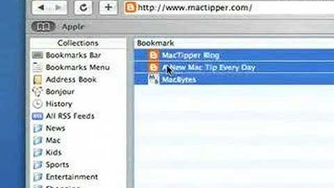 Safari BookMark Folders
