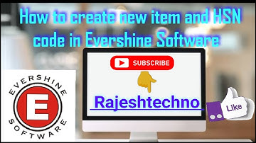 How to create item and hsn code in evershine software||Rajesh Kumar