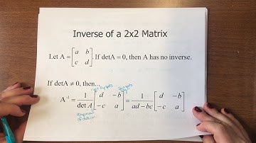 8.3/8.4 - 2x2 Matrix Determinants & Inverses Lesson - Day 3 - Part 1