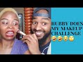 HUBBY DOES MY HAIR AND MAKEUP 🤣|HILARIOUS | MAKEUP BY DEIMOS