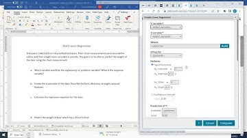 StatCrunch Video Regression