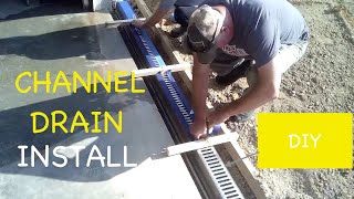 How to Install a Channel Drain for your driveway (DIY ) NDS Type #Channeldrain #diy  #Savinabuck.
