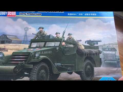 Hobby Boss M3A1 White Scout Car unboxing