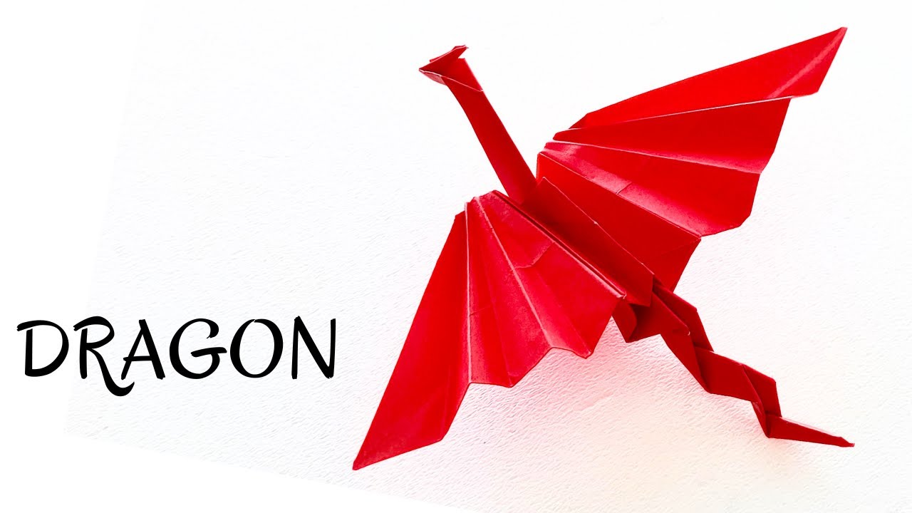 折り紙 ドラゴン 龍 簡単 かっこいい 折り方 1枚で折る おりがみ V 02 おりがみルーム Origami Room 折り紙モンスター