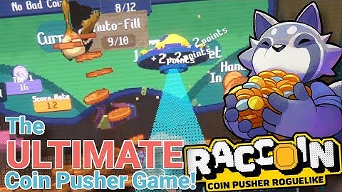 Chaotic Coin Pusher Incremental Points Game! | RACCOIN: Coin Pusher Roguelike (Demo)