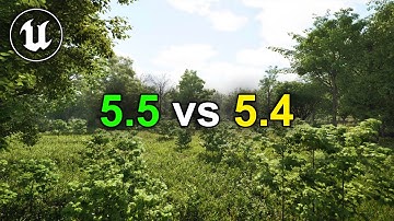 Unreal Engine 5.5 vs 5.4 | Extreme graphics stress test | Broadleaf Trees Biome #unrealengine #UE5