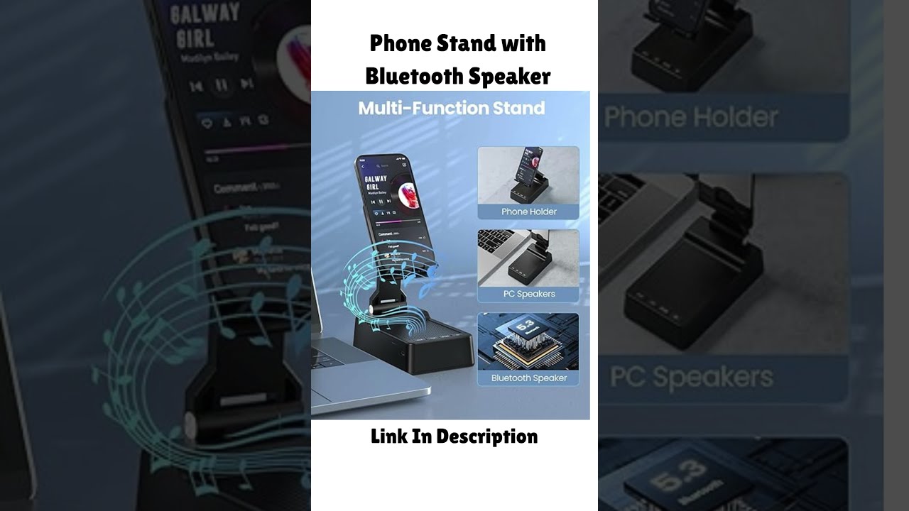 Phone Stand with Bluetooth Speaker Compatible with all iPhone/Android phones iPad Amazon Finds