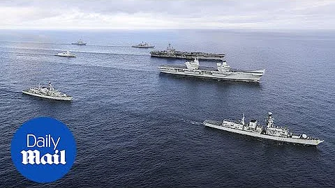 HMS Queen Elizabeth joins US carrier group exercise in latest trial at sea - Daily Mail