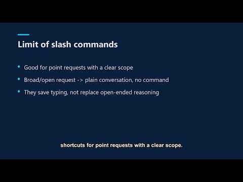GitHub Copilot #3 — Essential slash commands (/fix, /tests, /explain, /doc, /new)