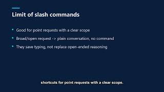 GitHub Copilot #3 — Essential slash commands (/fix, /tests, /explain, /doc, /new)