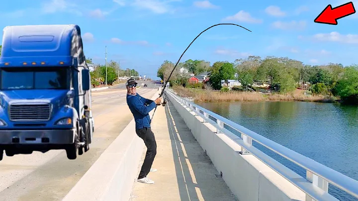 MASSIVE Fish from a Crowded Hwy Bridge! *New PB?*