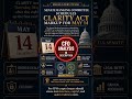 Senate to vote on CLARITY Act crypto bill May 14
