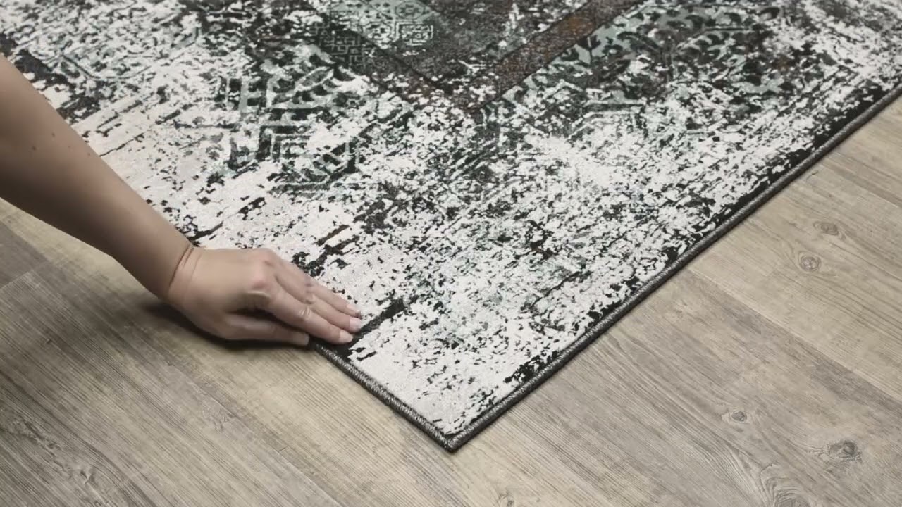 Oriental Weavers Gemini 090O2 Charcoal/Grey Rectangle Indoor Area Rug & Runner