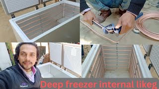 Deep freezer internal likes repair open boday copper piping gas rifling voltas Deep freezer 2023