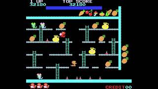 Ponpoko Longplay (Arcade Game) screenshot 2