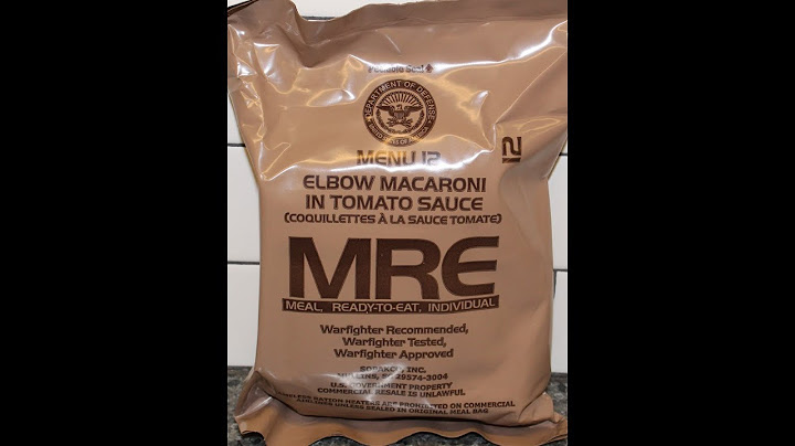 US Military MRE Menu A #12 Macaroni in Tomato Sauce (Vegetarian) Review