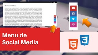 Menu de social media con HTML y CSS super fácil