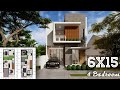90sqm Boxy Modern House Design / Desain Rumah Minimalist 6x15