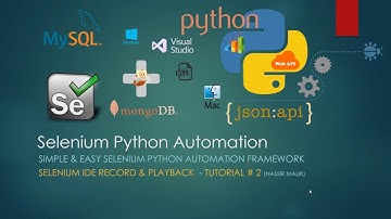 Simple and Easy Selenium Python Automation Framework | IDE Record & Playback | Tutorial # 2