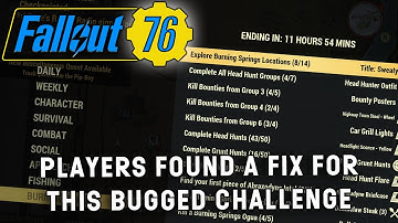 Fallout 76 Players Discover Fix For A Burning Springs Challenge Bug