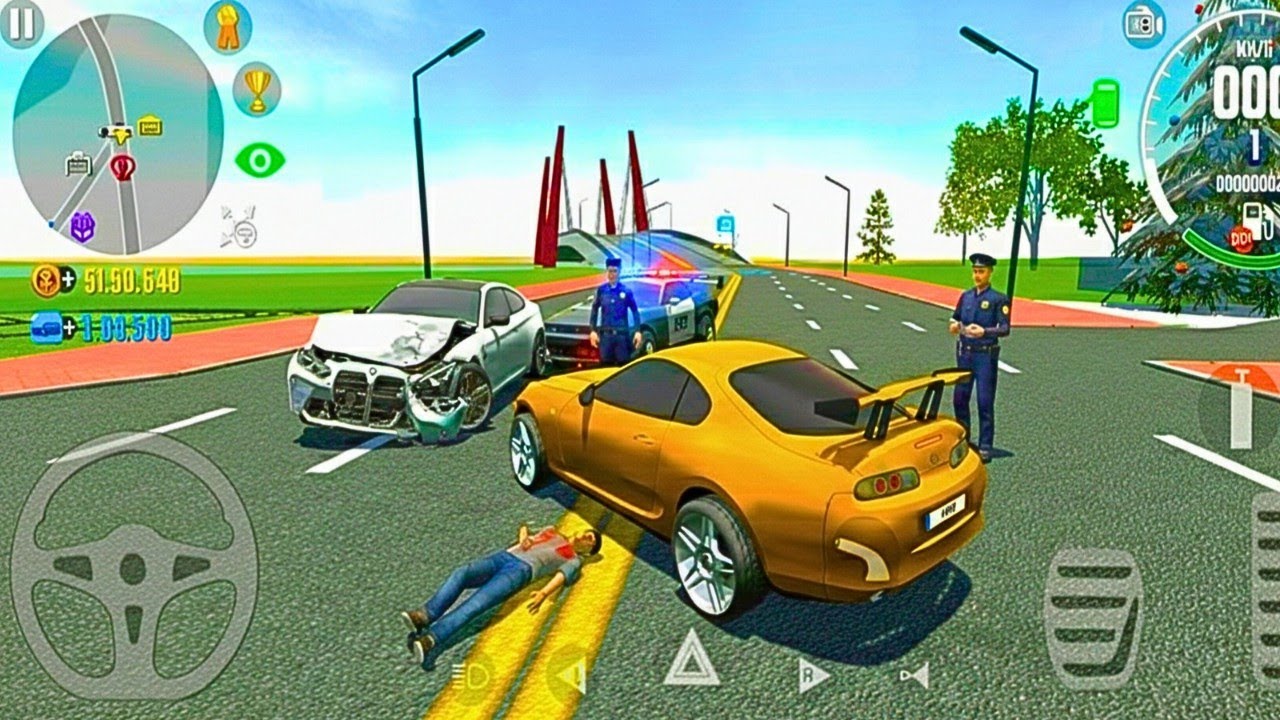 RIP BMW M5 😭 SUPRA VS BMW HIGH SPEED CRASH 😯😈 || CAR SIMULATOR 2 GAMEPLAY 