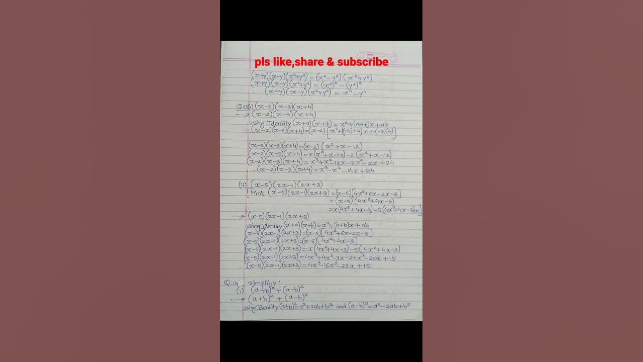 Icse 9th maths ch 3 ex 3a q9 to q16 solution youtube shorts music by
