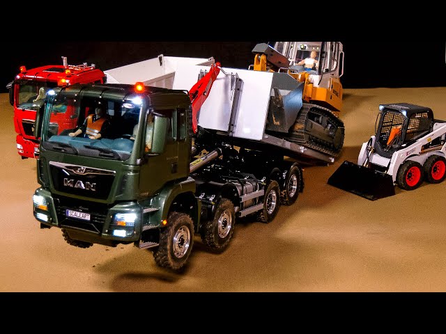 MAXIMUM OVERLOAD RC TRUCK MAN 8x8 LIFTS UP, RC LIEBHERR LR634, RC