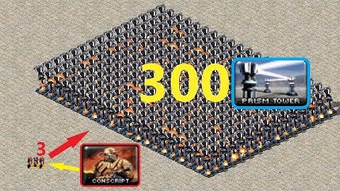 3 Conscripts vs Prism Towers - Red Alert 2