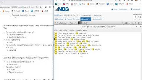 Searching for Text Strings Using Regular Expressions in Vim