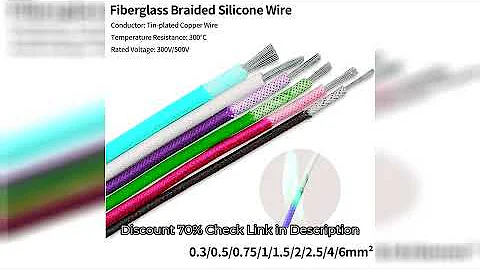 5M/30M Silicone Wire High Temperature Resistant 300°C Soft Fiberglass Braided Insulated Warm Floor H