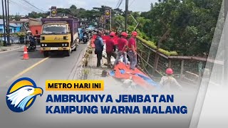 Jembatan Brantas Malang Ambrol, Rumah Warga Tertimbun Longsoran - [Metro Hari Ini]