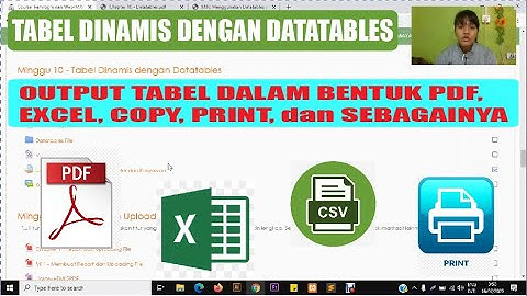 Tabel Dinamis dengan DataTables Jquery Plugin