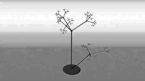 Animation of a fractal tree