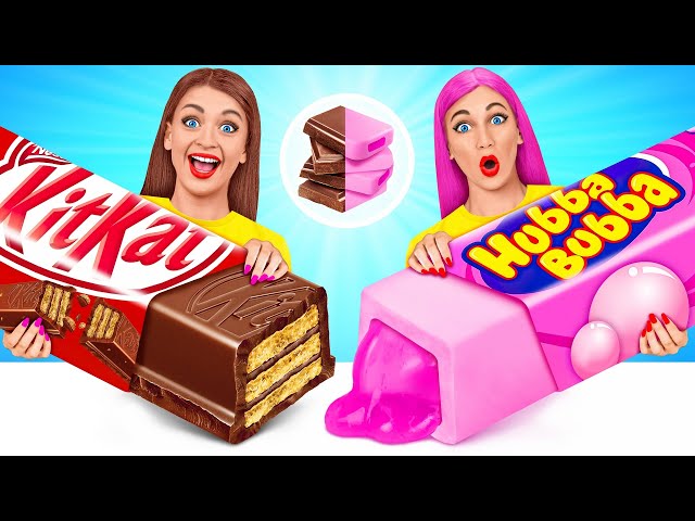 Bubble Gum vs Chocolate Food Challenge #3 by Multi DO Challenge class=