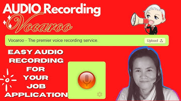 Vocaroo--for easy audio recording for job application, self-introduction, etc.