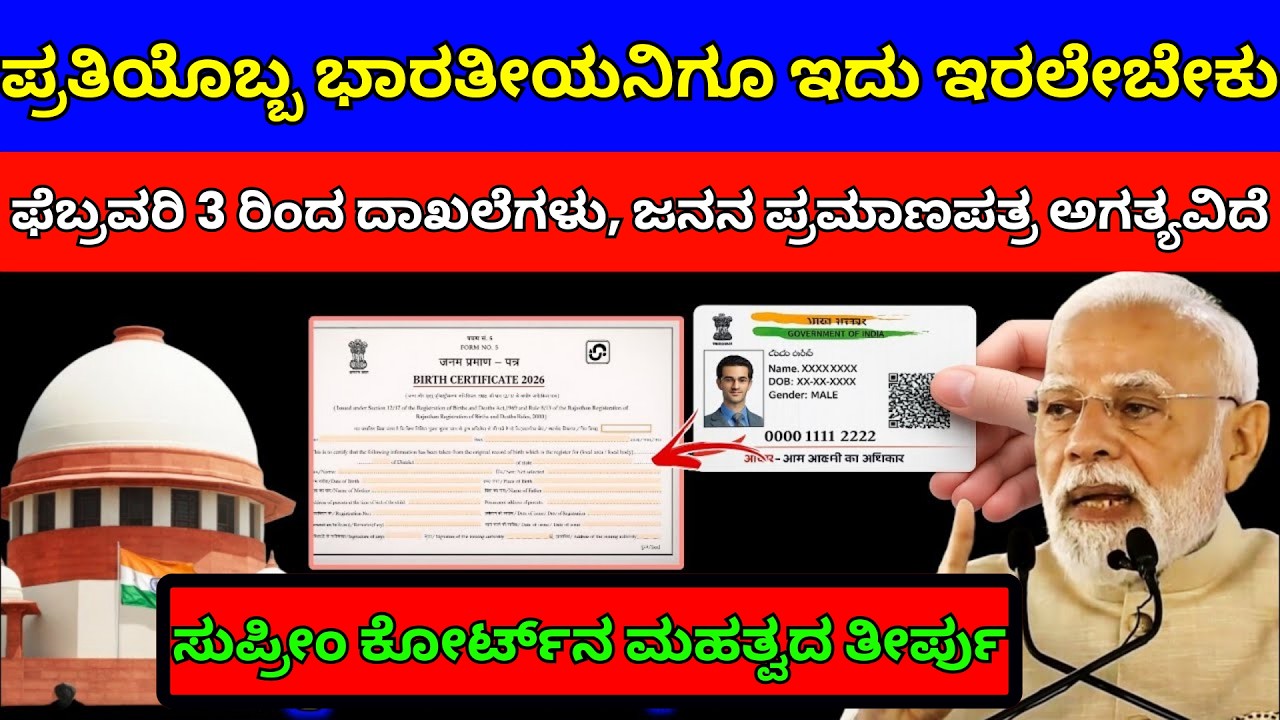 ಜನನ ಪ್ರಮಾಣಪತ್ರ ನಿಯಮಗಳನ್ನು ಬದಲಾಯಿಸಿ | ಸುಪ್ರೀಂ ಕೋರ್ಟ್ ತೀರ್ಪು | Birth certificate update