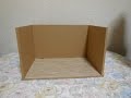 ダンボールを使ったドールハウスの作り方（１階部分）How to make a dollhouse using corrugated cardboard (the 1st floor part)