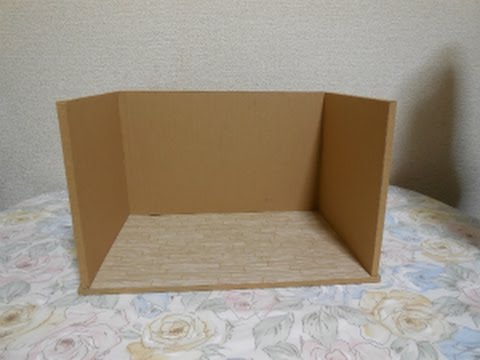 ダンボールを使ったドールハウスの作り方 １階部分 How To Make A Dollhouse Using Corrugated Cardboard The 1st Floor Part Youtube