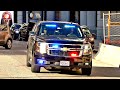 Boston Police Unmarked Car Chevy Tahoe PPV + Ford Interceptor Responding Sirens