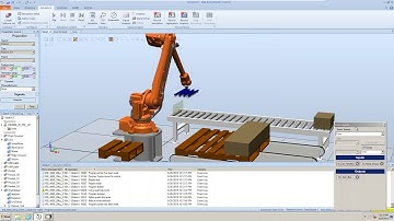 Smart Components Gripper & Conveyor ABB robot simulation robot studio programming