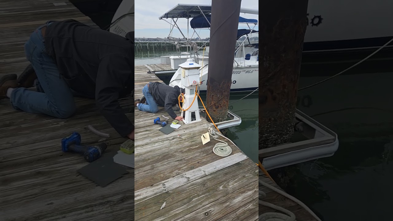 Old Point Comfort Marina getting ready to turn the water on soon #shorts