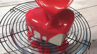 Make a chocolate mirror glaze / without condensed milk or glucose, very easy