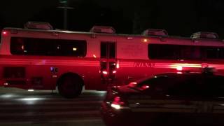 FDNY EMS LSU-1 & FDNY MRTU-1 TAKING UP FROM A 3RD ALARM FIRE ON JANE STREET IN MANHATTAN, NEW YORK.